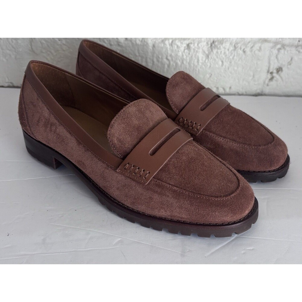 Talbots Women’s Brown Penny Loafers, Suede, Size 7